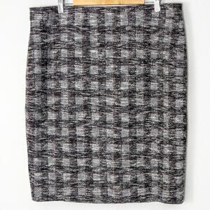 Ann Taylor Skirt Plaid Neutral Size 18 Clueless Preppy Dark Academia